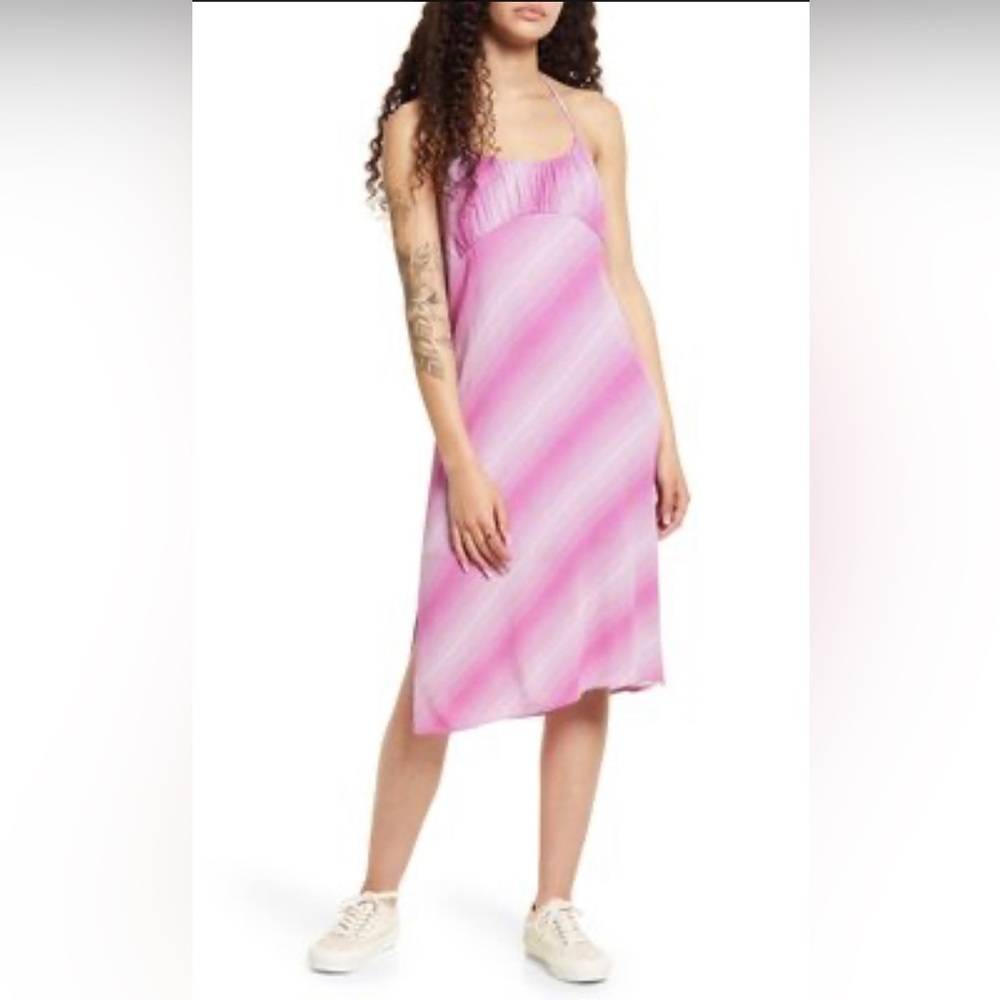 BP. Halter Top Pink & Purple Ombré Midi Dress size Medium NWT - Picture 1 of 7